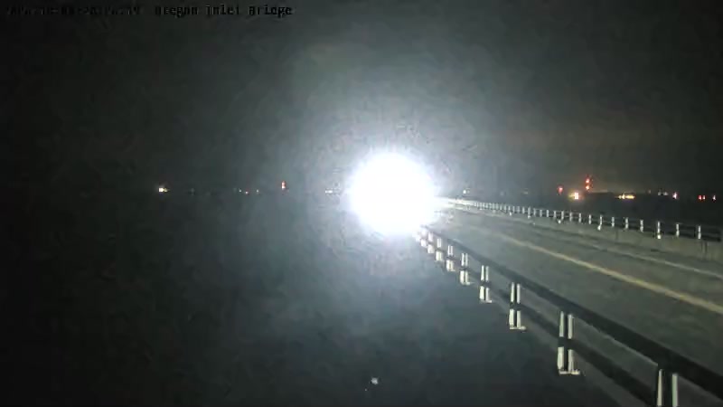 NCDOT camera looking over Oregon Inlet from the bridge